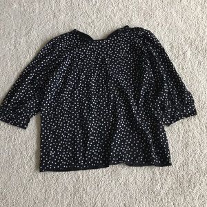 Plus polka dot detail blouse